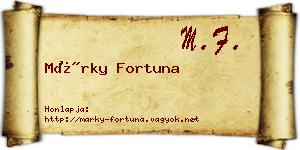 Márky Fortuna névjegykártya